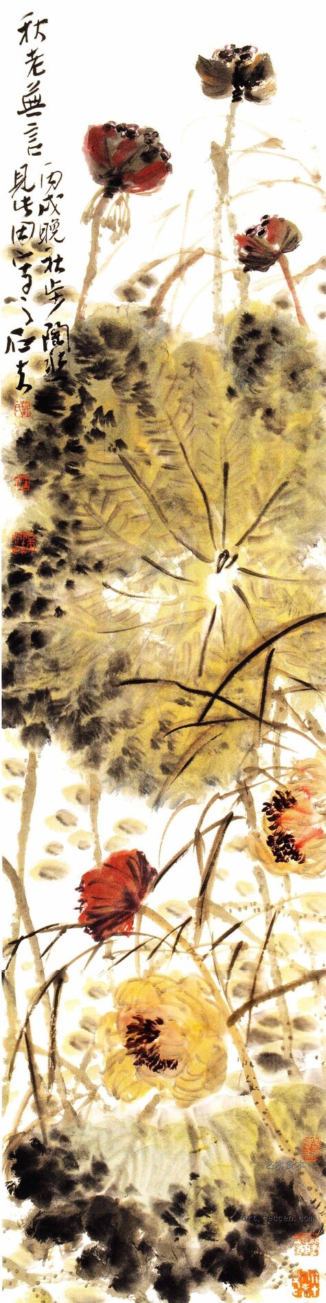 秋老无言 136x34cm 纸本墨笔 2006年 郭石夫